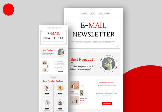 Creative E Mail Newsletter Template Layout