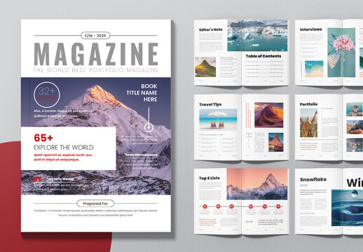 Minimal Book Magazine Layout