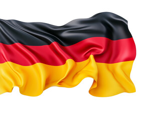 German Flag. Waving german flag without background