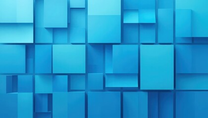 Obraz premium Vivid blue cubes of varying sizes create a mesmerizing pattern, evoking feelings of creativity and modern aesthetics in a contemporary setting. The arrangement demonstrates abstract geometry