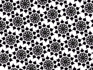 Abstract seamless pattern with elements geometric flower for fabric design fashion background 