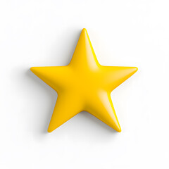 Obraz premium 3d gold glossy yellow star icon isolated on white background 