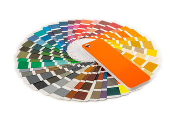 Color palette isolated on white background. Color palette guide. paper catalog of rainbow color....
