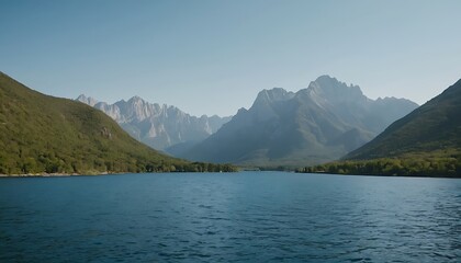 Obraz premium Earth Illustration: Mountains and Water in Polygonal Style. 5