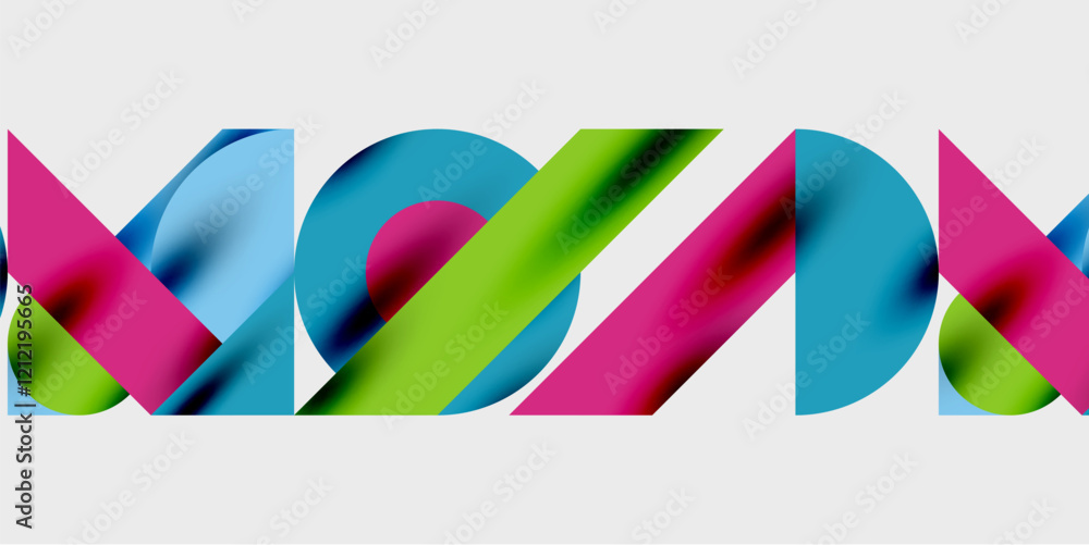 Poster Vibrant abstract background circles with smooth gradients, creating a dynamic and modern design. Ideal for creative, tech, or contemporary-themed projects