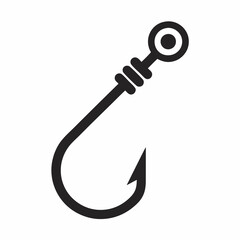 Fishing Hook Icon Vector illustration.
