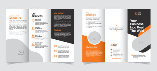 Trifold brochure template Design vector file