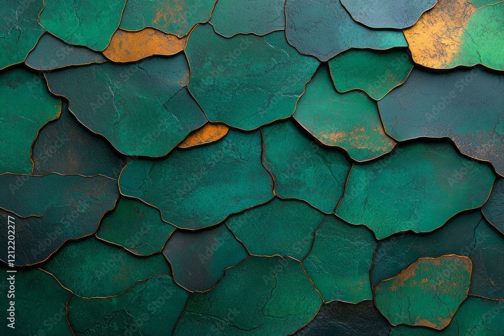 Poster a captivating abstract background featuring intertwined mycelium patterns in various shades of green