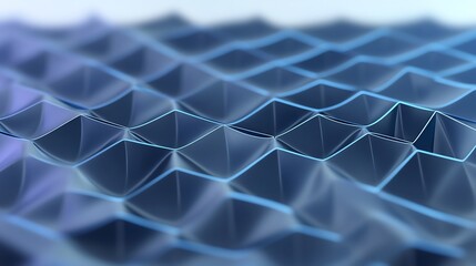 Obraz premium Abstract Blue Geometric Pattern Soft Light. AI Generated