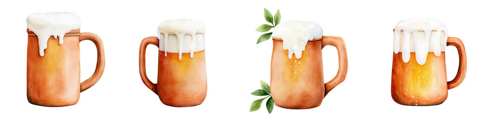 Ancient Mesopotamia  with Unique Mugs of Beer