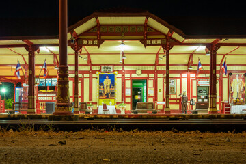 old train station at night