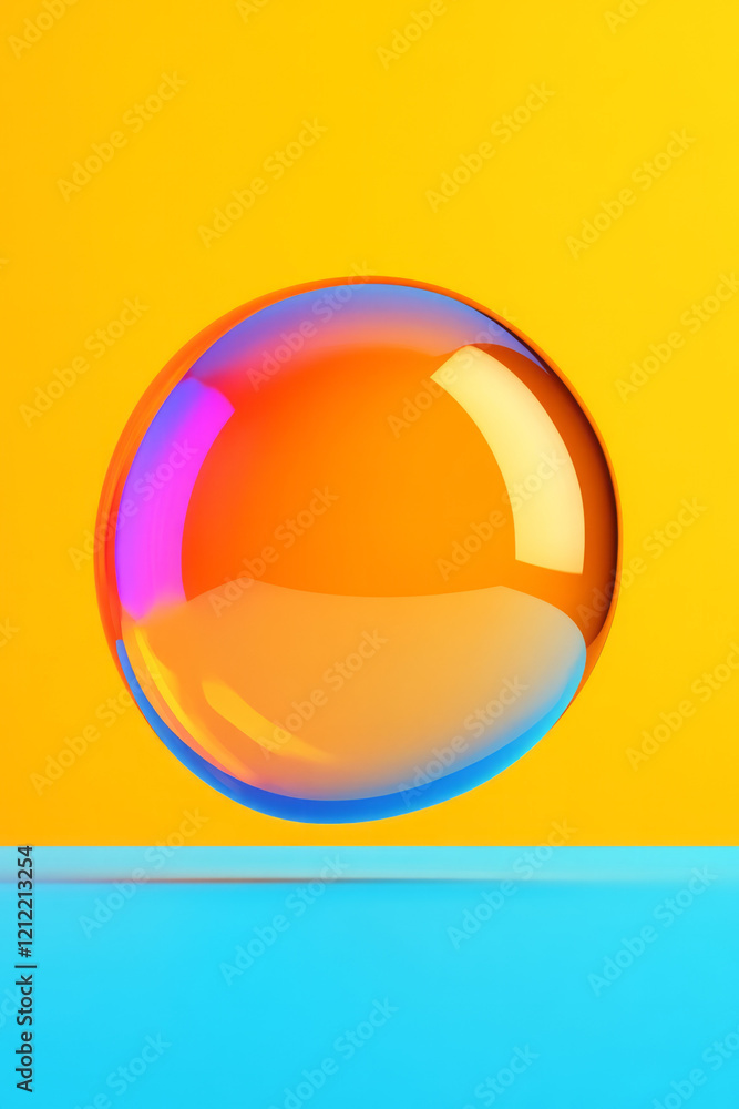 Poster a vibrant yellow chat bubble icon with a subtle gradient, representing messaging and online conversa