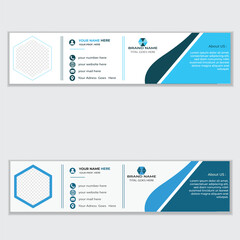 "Modern Professional Email Signature Template  – Customizable Branding Design for Business Communication"