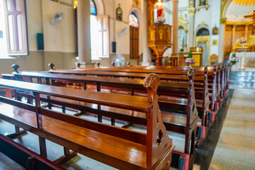 interior of church in the city