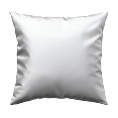 Obraz premium A throw pillow with a matte monotone surface, isolated on white.