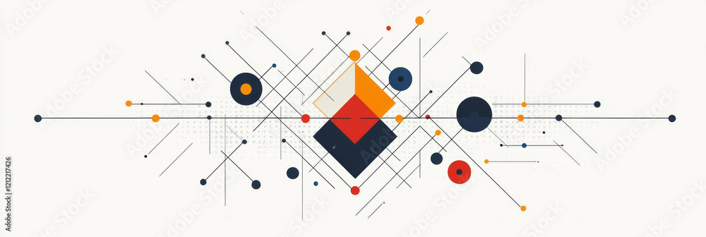 Poster A minimalist design featuring a central data hub with arrows and lines extending outward, symbolizing data transformation and distribution across various analytical platforms,