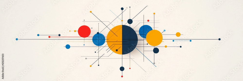 Poster A minimalist design featuring a central data hub with arrows and lines extending outward, symbolizing data transformation and distribution across various analytical platforms,