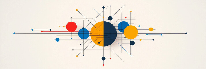 A minimalist design featuring a central data hub with arrows and lines extending outward, symbolizing data transformation and distribution across various analytical platforms,
