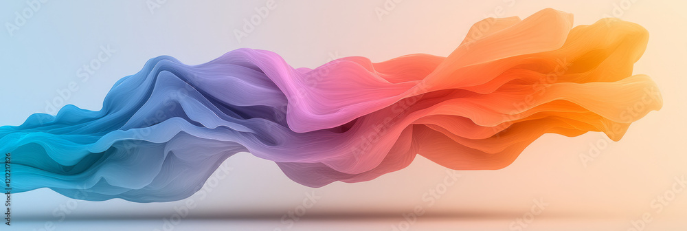 Poster A vibrant visualization of data transformation with flowing colors and dynamic shapes, illustrating the seamless conversion of raw data into meaningful analytics,