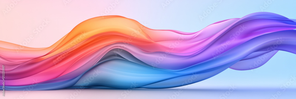 Fototapete A minimalist blue pix icon with a stylized wave pattern, creating a sense of movement and fluidity for tech-related applications,