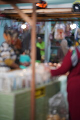 Obraz premium blur of indonesia traditional market