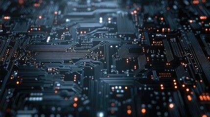 Fototapeta premium digital circuit board texture isolated on white or transparent png