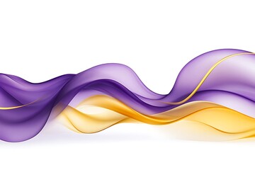 Abstract Background with Flowing Purple and Yellow Waves