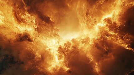 Dramatic Sky Ablaze with Fiery Colors Creating a Stunning Natural Display of Light and Energy at Dusk