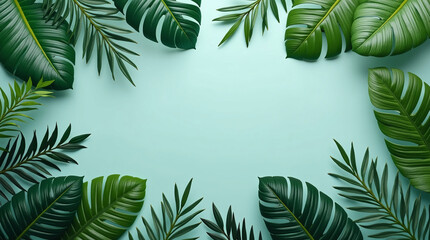 Tropical Leaves Background with Exotic Vibes
