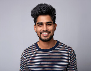 Obraz premium Man smiling and looking at camera