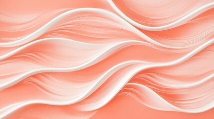 Obraz premium Abstract Waves of Soft Coral Texture, Digital Art, Modern Design, Minimalist Style, Serene Atmosphere, Visual Harmony