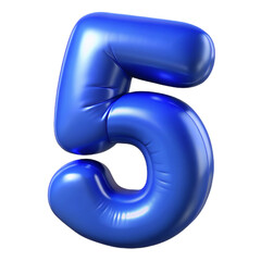 3d foil balloons number 5