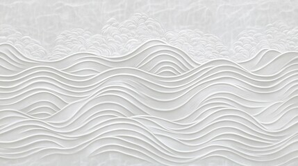 Fototapeta premium Flowing Waves of White Texture, Abstract Art, Digital Creation, Minimalist Environment, Aesthetic Viewpoint, Modern Concept for Design Impact