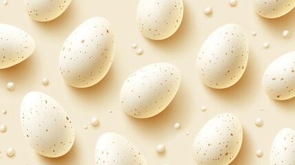 Speckled eggs pastel background spring holiday design