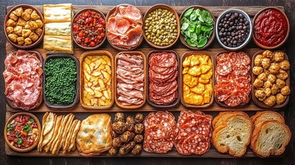 Fototapeta premium A Delicious Tapas Feast: An Array of Spanish Delights