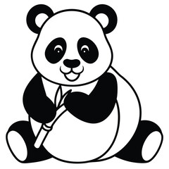 panda  eating bamboo