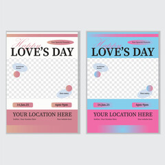 "Elegant Love's Day Flyer Template - Romantic Event Promotion"