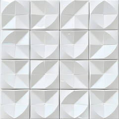 Obraz premium 3d geometric abstract white tile seamless pattern