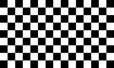 Obraz premium Checkered seamless pattern of black and white squares. Vector grid of rectangles. Illustration of Black White Checkered Pattern