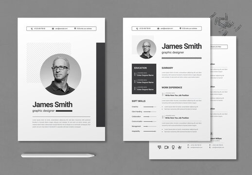 Modern Graphic Designer Resume Template