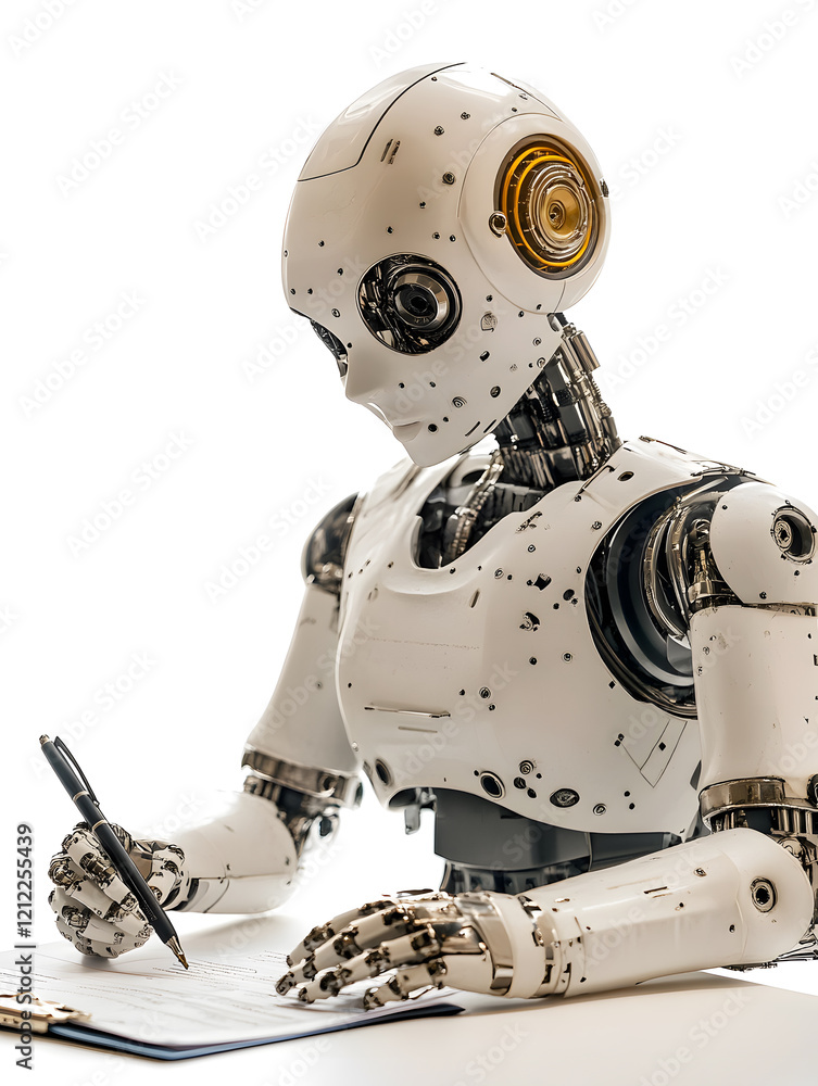 Poster a robot that imitates humans in reading books and studying