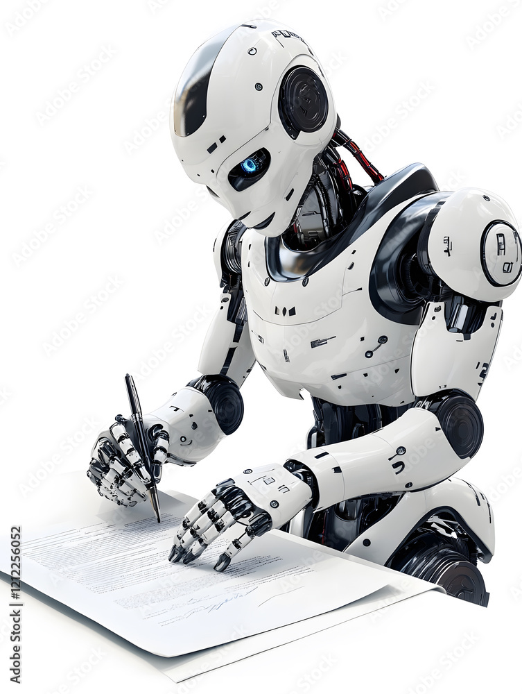Poster a robot that imitates humans in reading books and studying