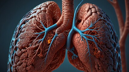 3d rendered illustration of a brain in front