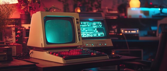 Holographic displays in a cyberpunk computer lab a futuristic exploration