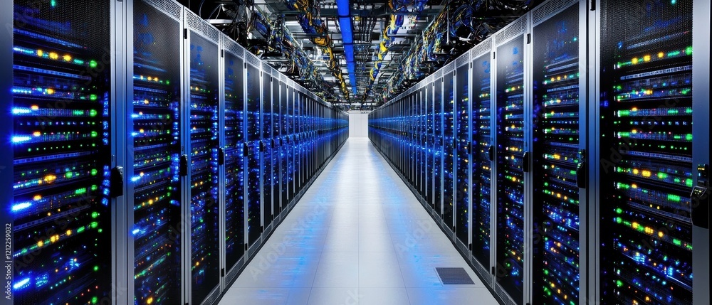 Poster futuristic matrix technologies high fidelity gigapixel data centers and infinite concepts