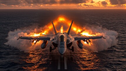 F/A-18 Super Hornet Sunset Launch