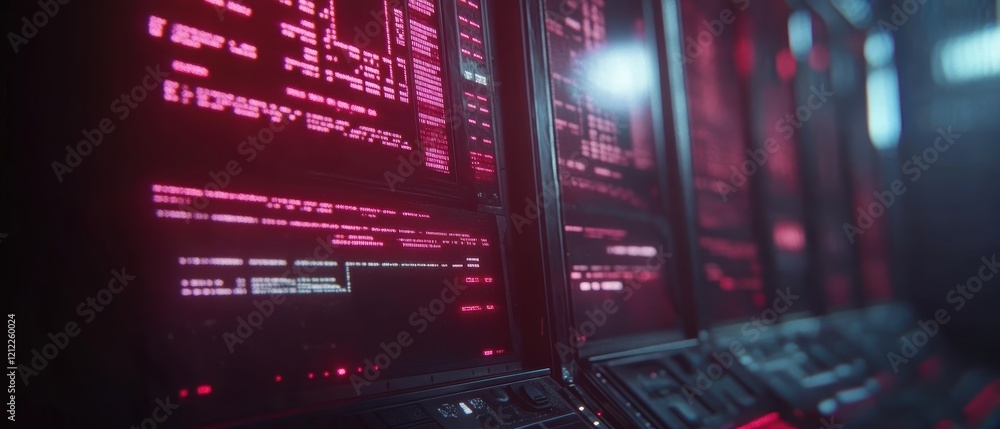 Aufkleber high-fidelity analog displays retrofuturistic mainframe tech in a digital lab