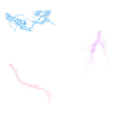 Fototapeta premium Splash lightning png raw set png