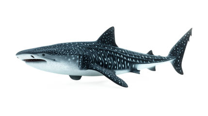 Whale shark underwater animal mammal isolated on a white background