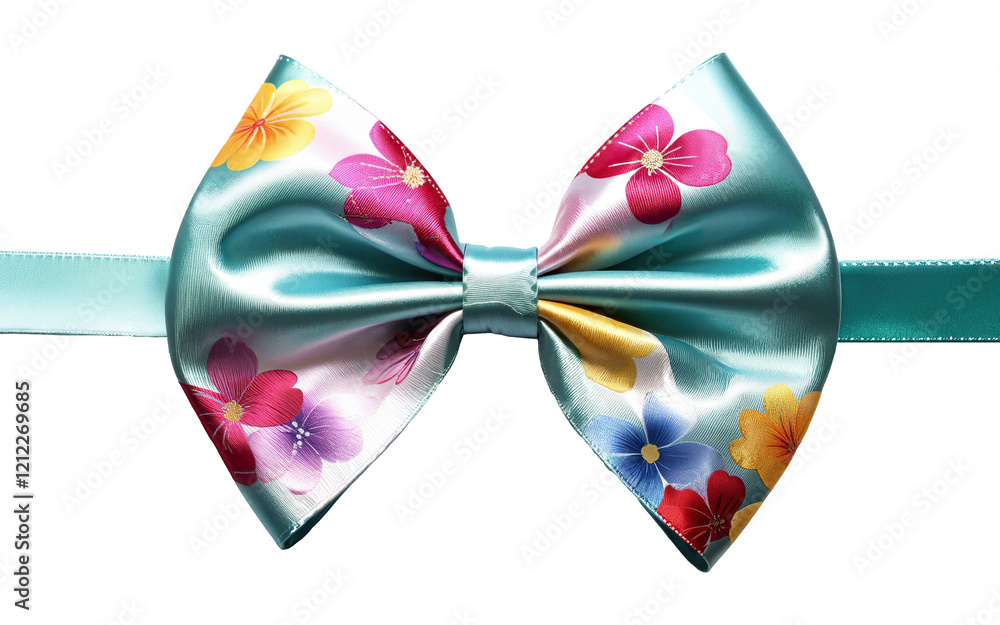 Canvas Prints ribbon bow with flowers print on transparent background